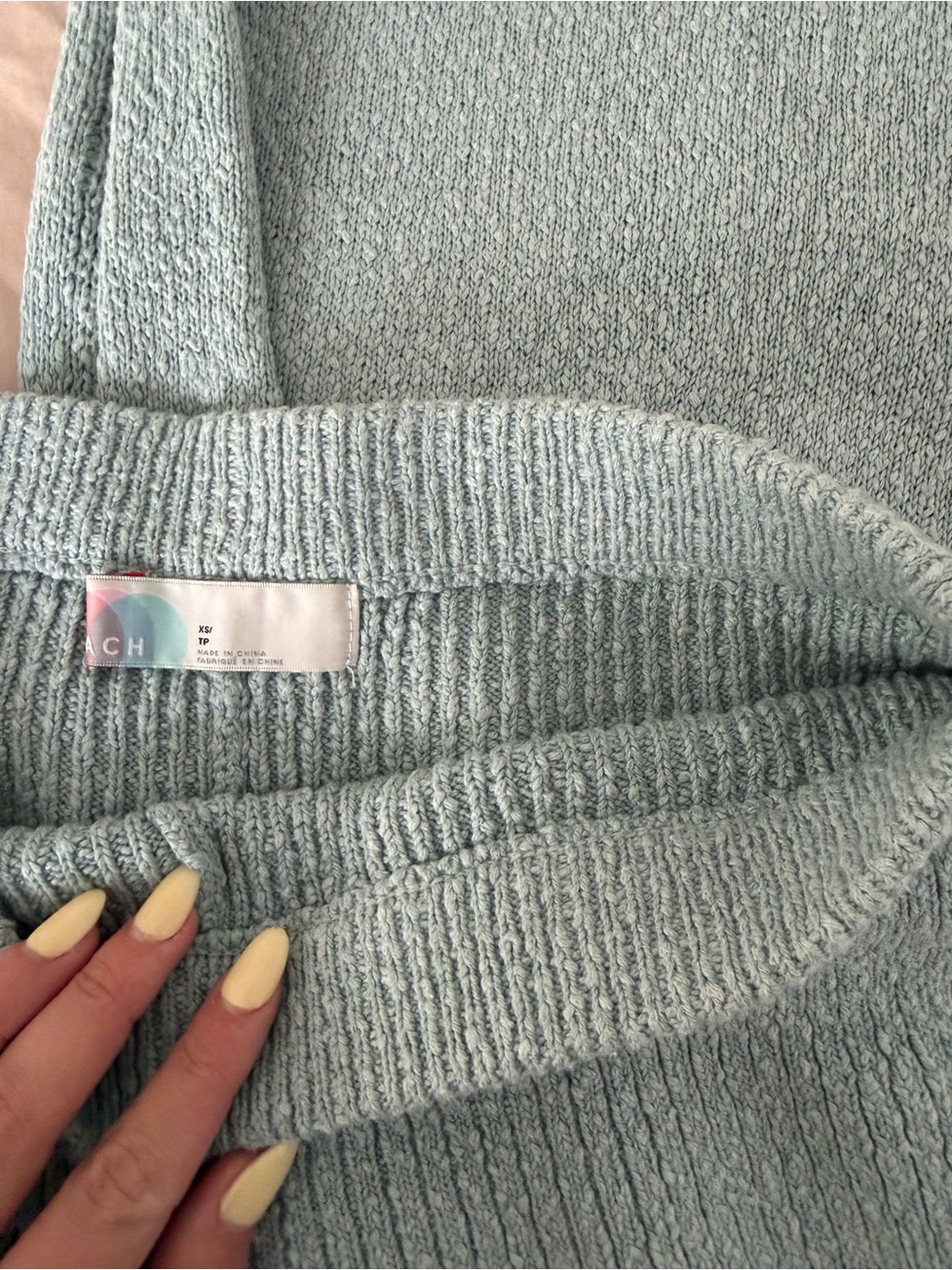 Light Blue Knit Tank and Shorts Set - Picture 6 of 10